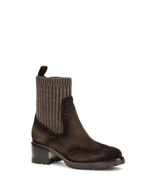 Santoni Black Suede Ferret Boots