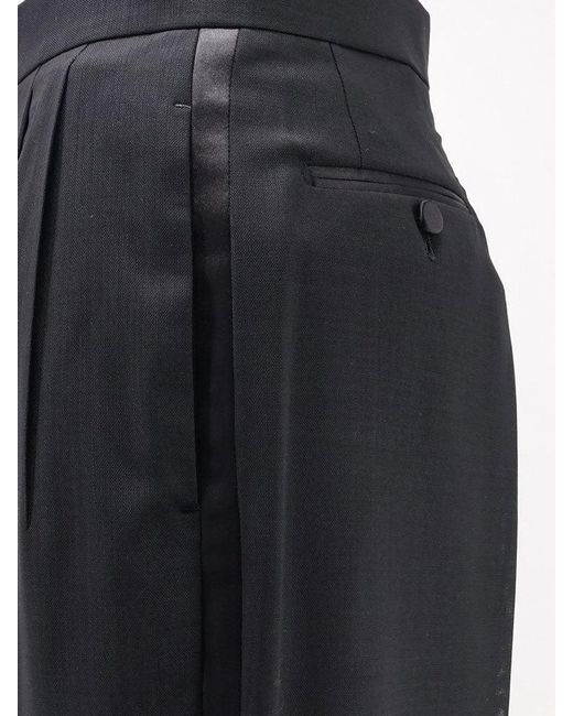 Tom Ford Black Light Wool Tuxedo Trousers