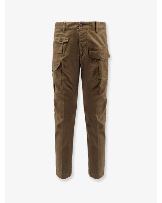 DSquared² Natural Sexy Cargo Cotton Trousers for men