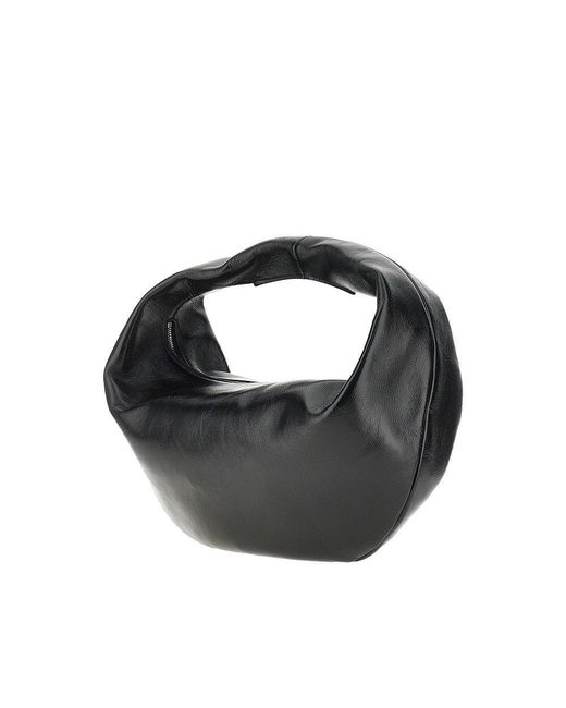 Khaite Black Medium 'Olivia' Leather Hobo Bag