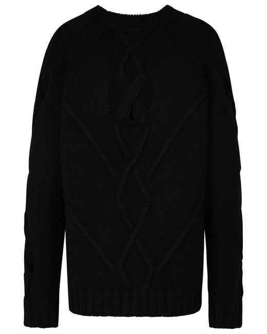 Versace Black Wool Blend Sweater for men