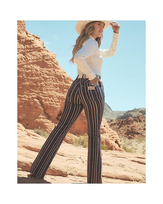 Wrangler Blue X Lainey Wilson Striped Flare Size 24 X32