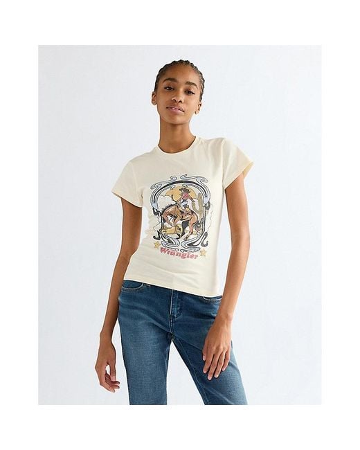 Wrangler White Slim Shrunken Band Tee