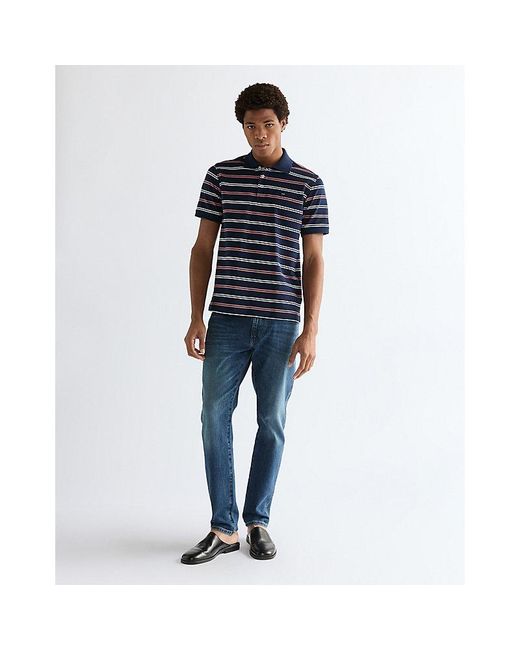 Wrangler Blue Regular Stripe Polo Shirt for men