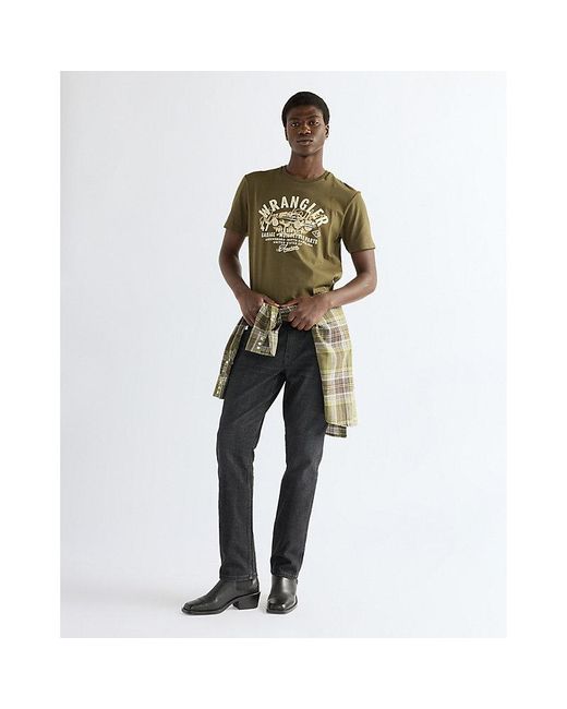 Wrangler Green Regular Americana Tee for men