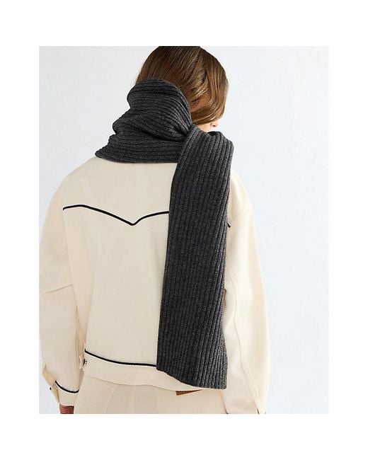 Wrangler Black Wool Scarf for men