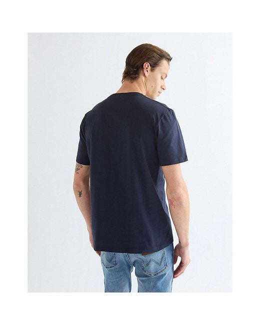 Wrangler Blue Regular Small Americana Tee for men