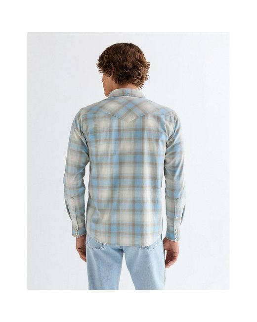 Wrangler Blue Regular Western Shirt for men