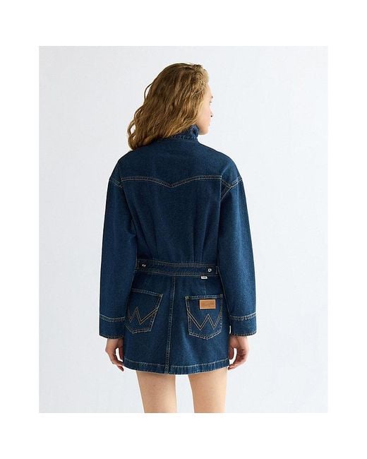 Wrangler Blue Relaxed Moto Dress