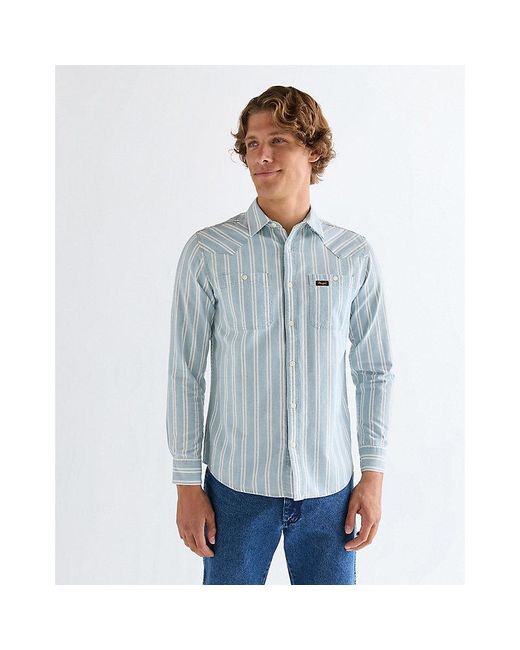 Wrangler Blue Regular Chambray Shirt for men