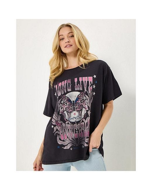 Wrangler Black Lainey Wilson Oversized Tee