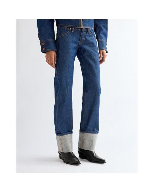 Wrangler Blue Super Low Rise Cowboy Jean Size 25 X32
