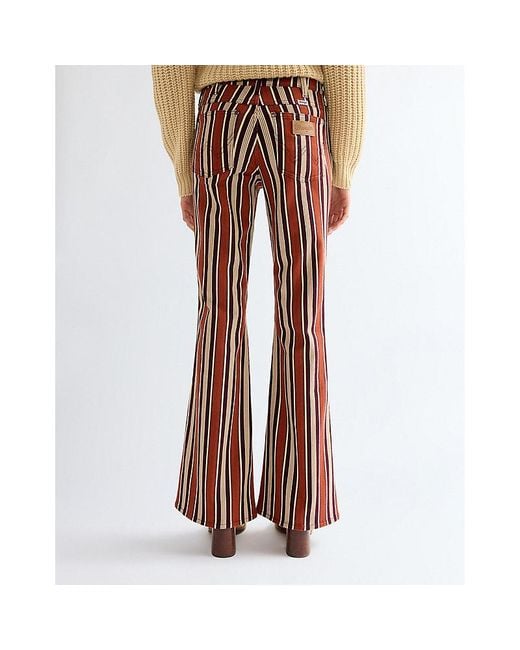 Wrangler Red Montana Flare Trousers Size 24 X32