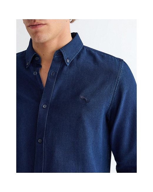Wrangler Blue Regular Oxford Shirt for men