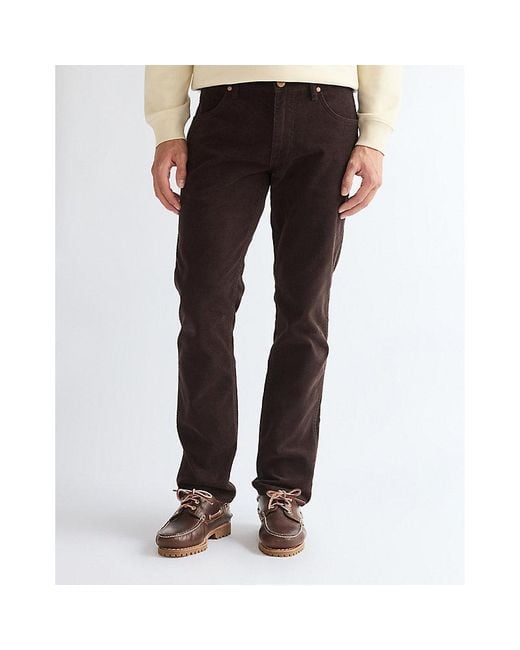 Wrangler Brown Greensboro Corduroy Straight Trousers Size 30 X30 for men
