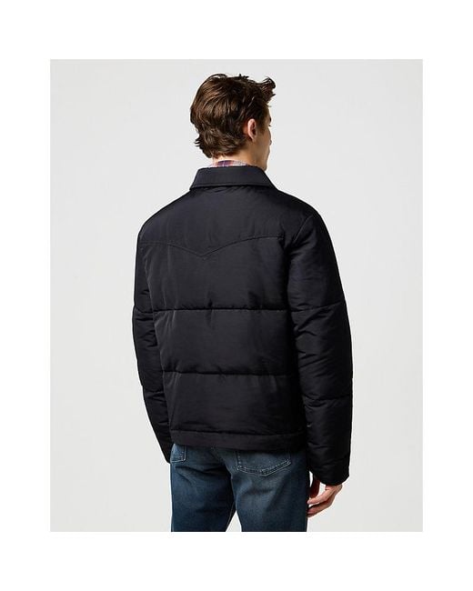 Wrangler Black Regular Puffer Jacket for men