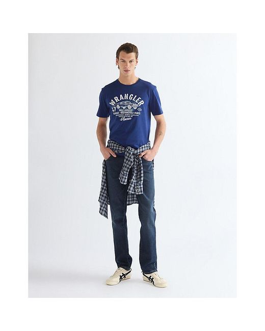 Wrangler Blue Regular Americana Tee for men