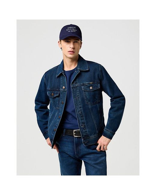 Wrangler Blue Slogan Cap