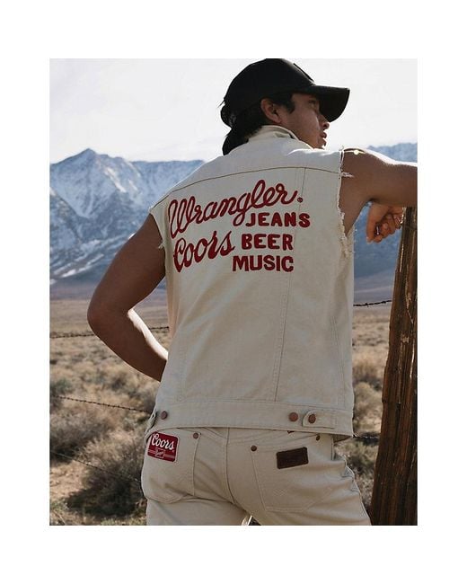 Wrangler Brown X Coors Vest for men