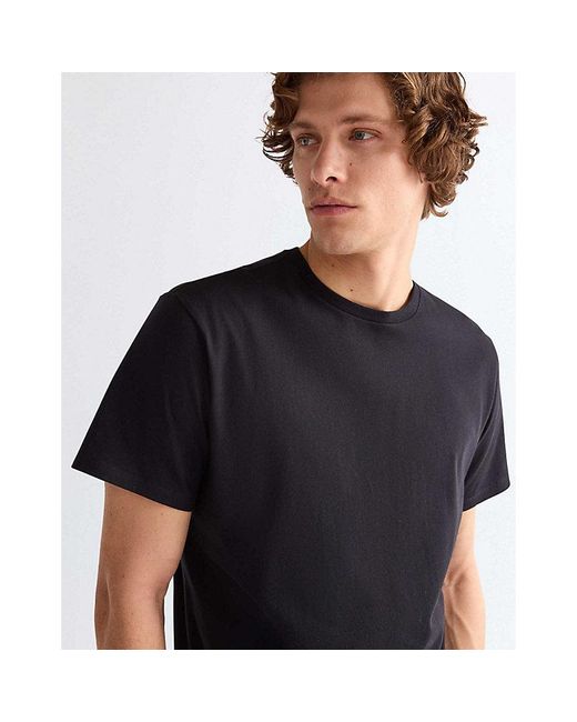 Wrangler Black Relaxed Solid Tee for men