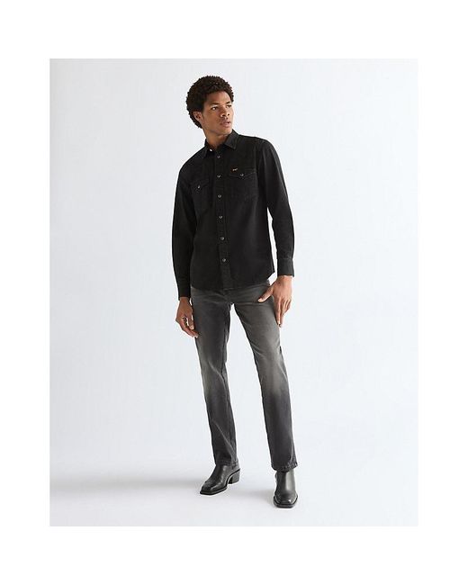 Wrangler Black Regular Western Shirt for men