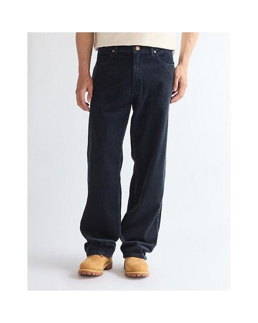 Wrangler Blue Loose Straight Corduroy Trousers Size 28 X32 for men