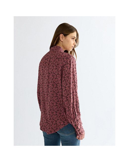 Wrangler Red Regular Drama Collar Shirt