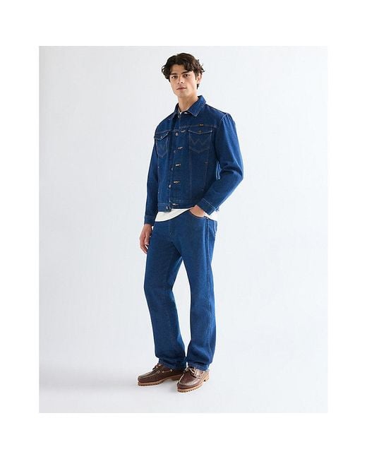 Wrangler Blue Regular Cowboy Cut Jacket for men