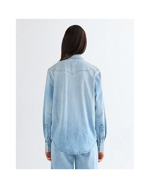 Wrangler Blue Regular Heritage Lightweight Shirt