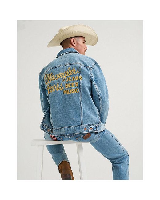 Wrangler Blue X Coors Embroidery Jacket for men