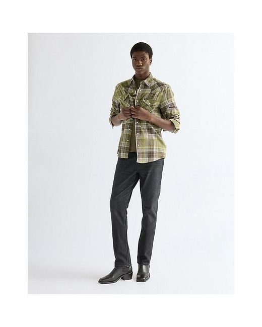 Wrangler Green Regular Western Shirt for men