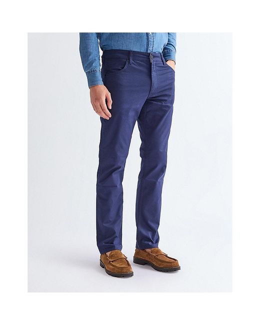 Wrangler Blue Greensboro Straight Trousers Size 29 X32 for men