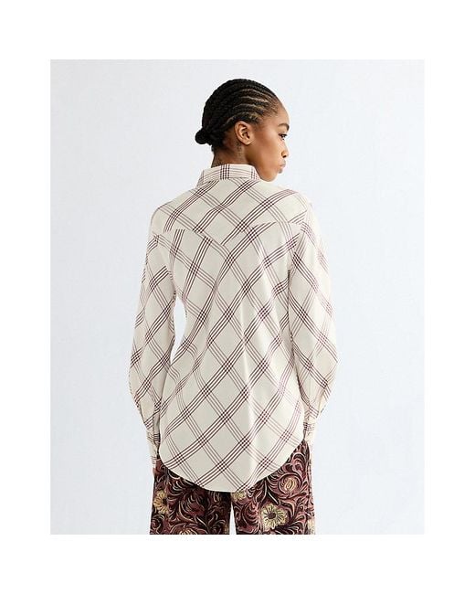 Wrangler Natural Regular Drama Collar Shirt