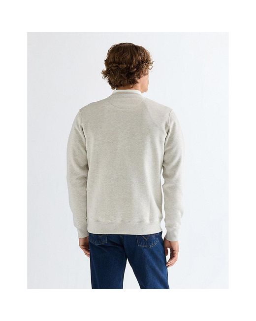 Wrangler Gray Regular Embroidery Crew for men