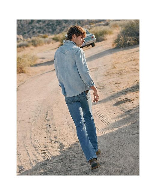 Wrangler Blue Regular Western Shirt for men