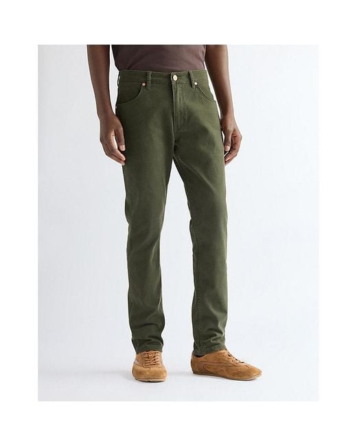 Wrangler Green Larston Slim Tapered Trousers Size 28 X32 for men