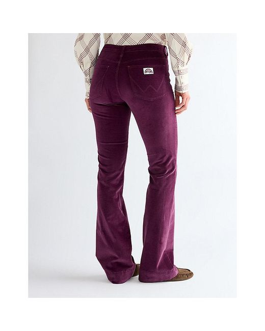 Wrangler Purple Flare Trousers Size 24 X30