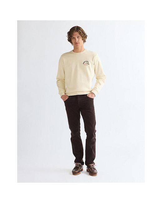 Wrangler Natural Regular Small Graphic Crew Sweatshirt for men