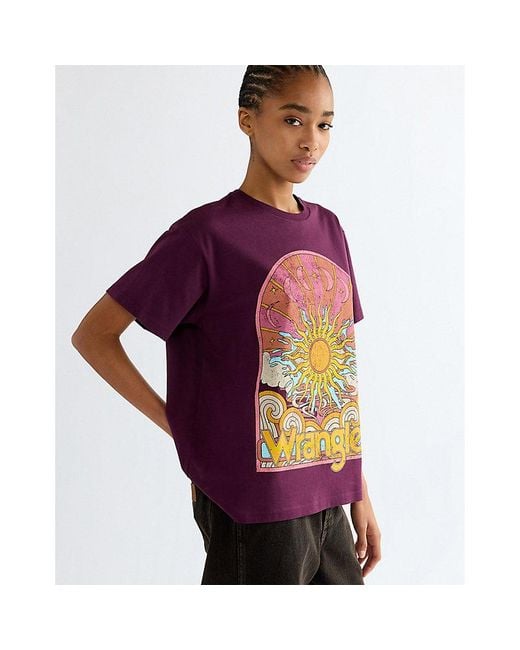 Wrangler Purple Relaxed Girlfriend Tee