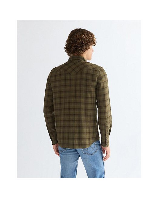 Wrangler Green Regular Western Shirt for men