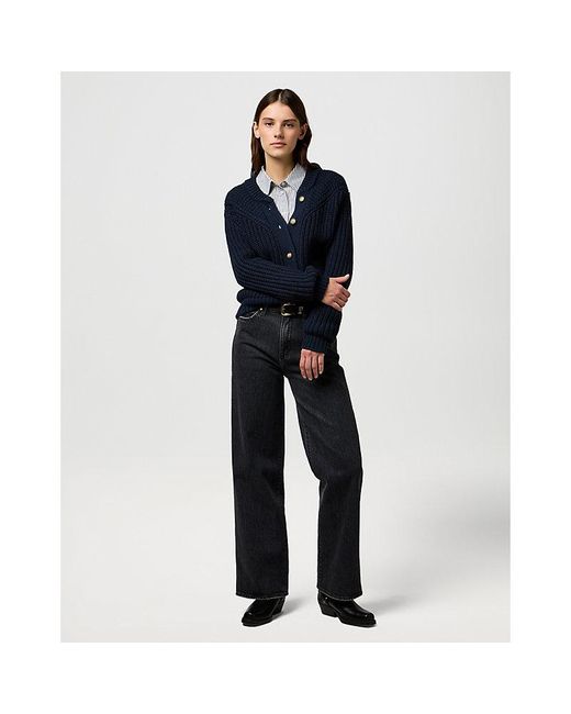 Wrangler Blue Regular Western Cardigan
