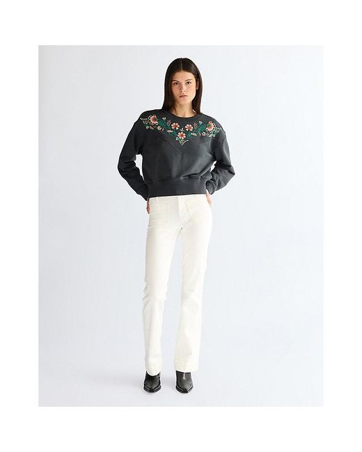 Wrangler Black Relaxed Embroidered Sweat