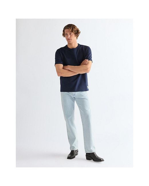 Wrangler Blue Relaxed Solid Tee for men