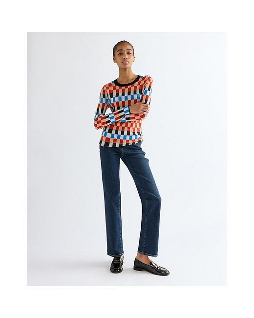 Wrangler Red Slim Knit Crew Sweater