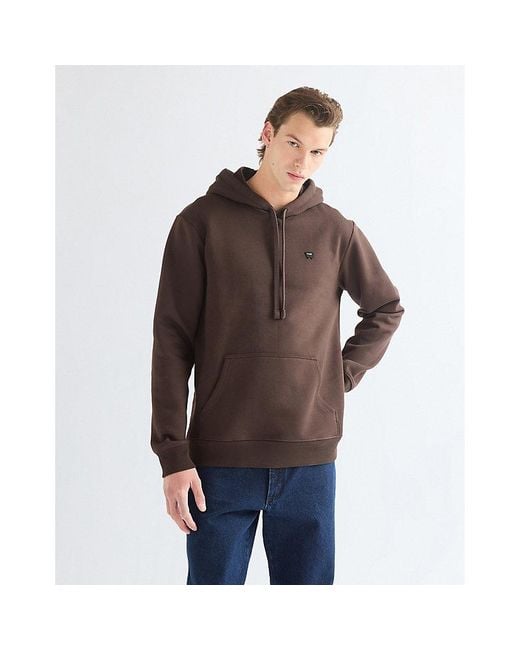 Wrangler Brown Regular Sign Off Hoodie for men