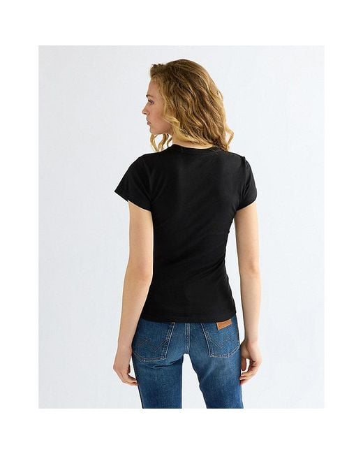 Wrangler Black Slim Shrunken Band Tee