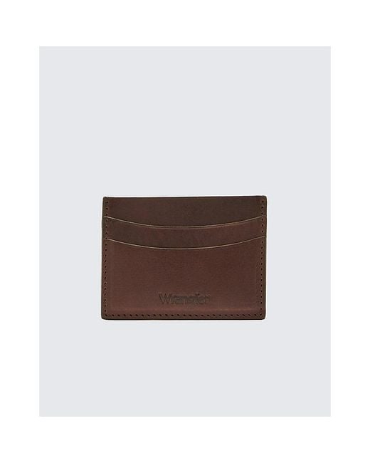 Wrangler Brown Leather Card Holder for men