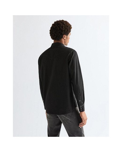 Wrangler Black Regular Western Shirt for men