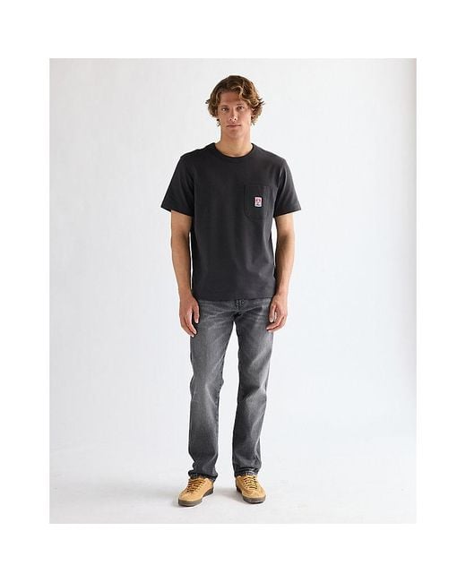 Wrangler Black Relaxed Pocket Tee for men