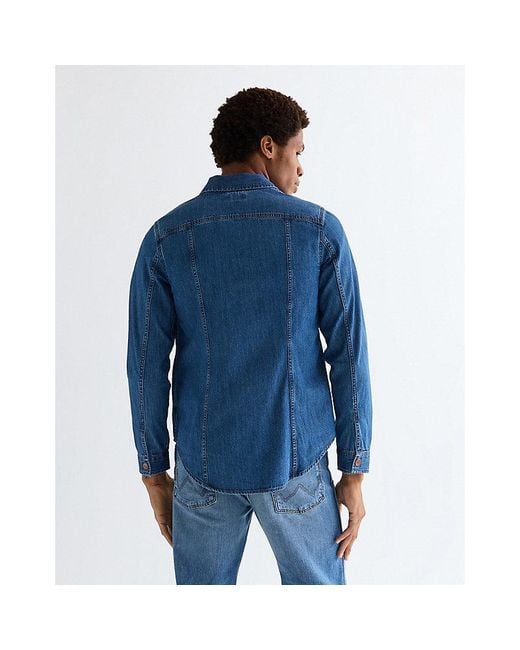 Wrangler Blue Regular Wrange Shirt for men